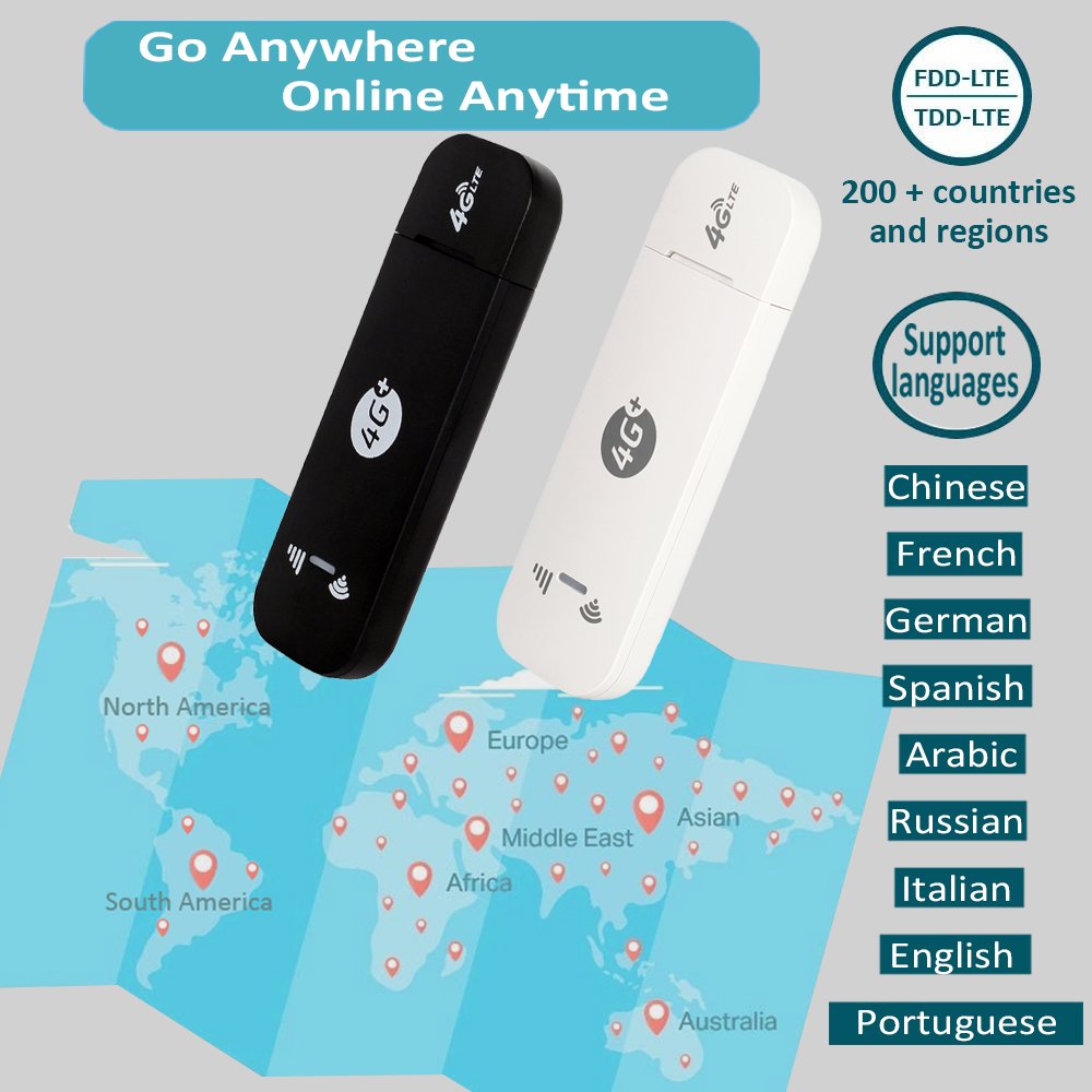 High Quality 4g Modem Stick USB Dongle Car WiFi Hotspot 4G LTE Wireless Router With TS9 CRC9 Antenna Port
