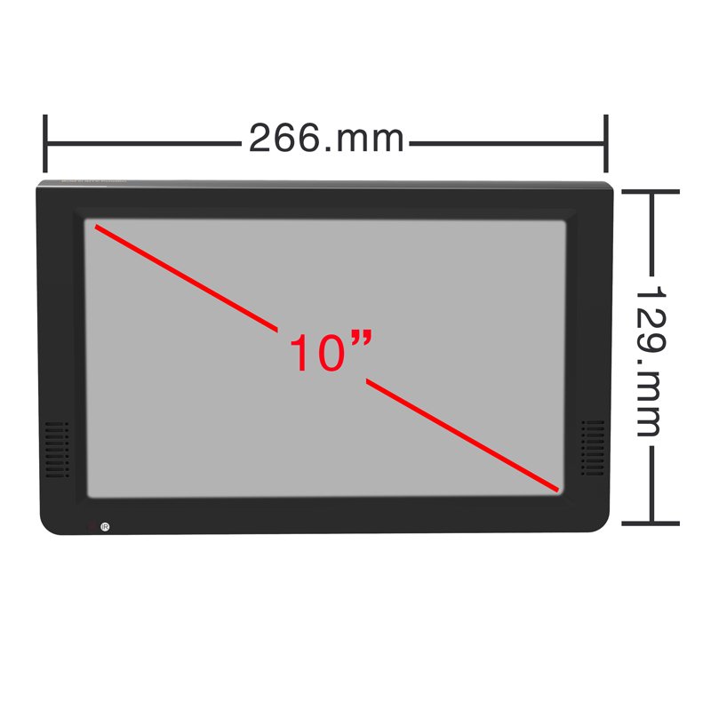 10 Inch Lcd Portable Digital TV DVBT2 ATV DTV for Car Advertising Display TV
