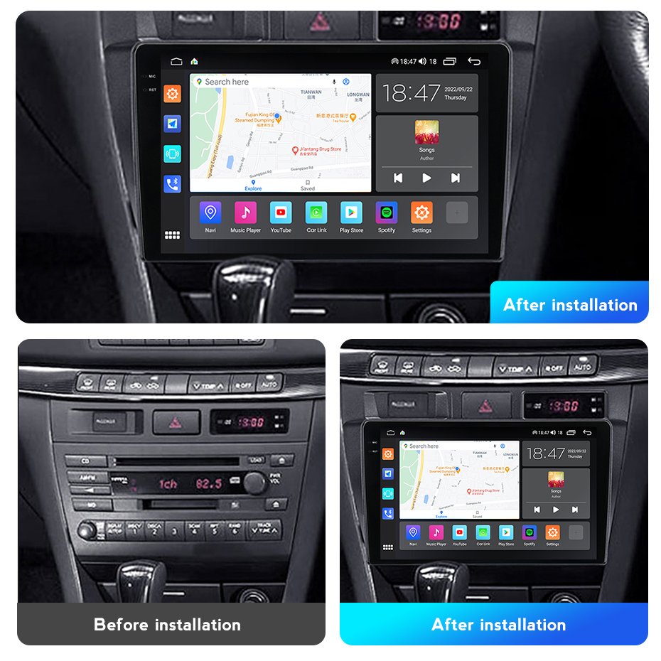 M6 PRO/PRO PLUS Android 12 2K QLED Car Led Screen for Toyota Mark 2000-2007 Car-play+auto Car Radio