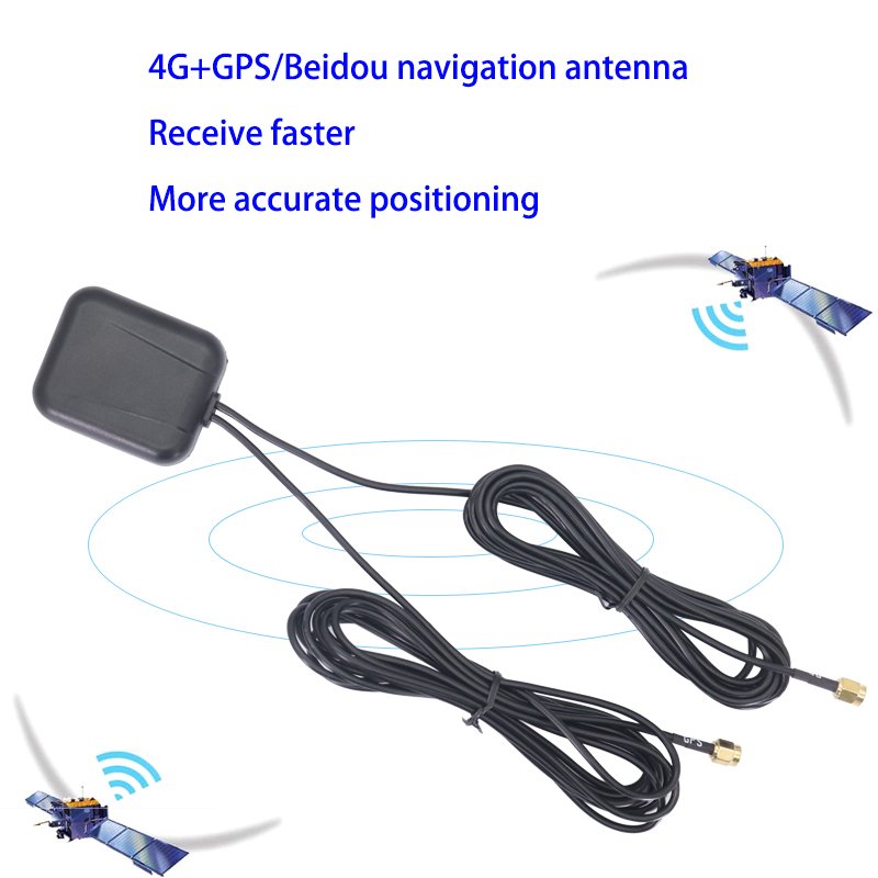 4G+GPS/BD Combined Navigation Car GPS Positioning Antenna 8/30dBi Outdoor Satellite Signal Booster Amplifier SMA Male 1/3M cable