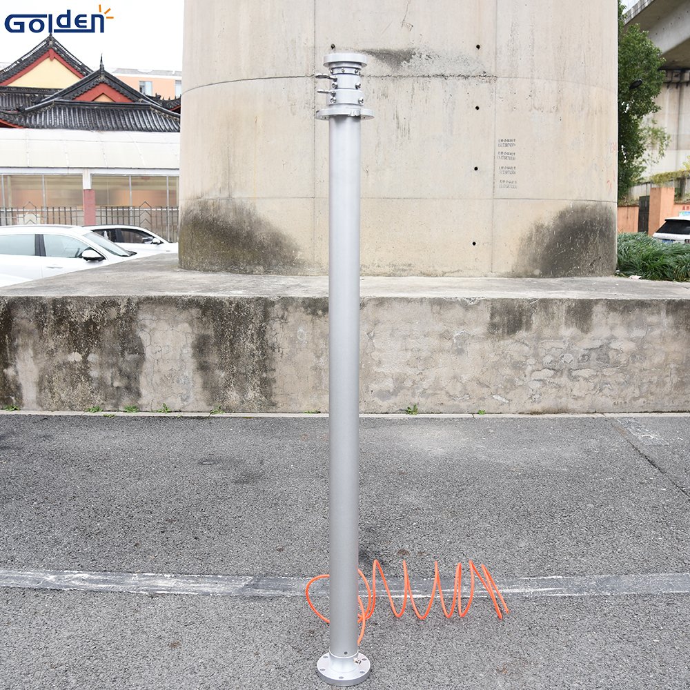 Customized Extended Length Winch Up Telescopic Pole Manual Telescoping Light Mast