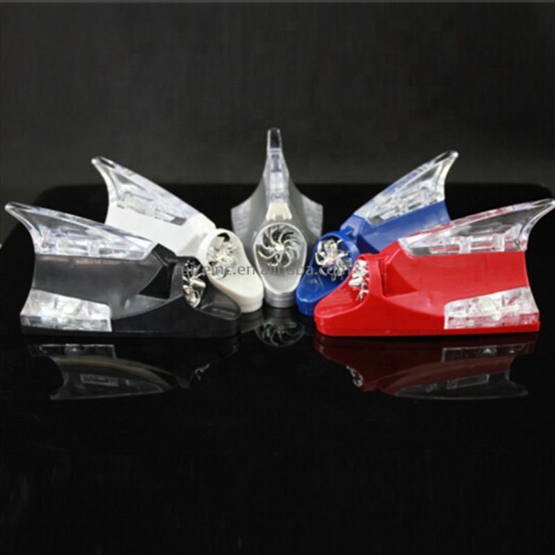 Shark Fin Feature Universal Wind Power Antenna LED Car Decoration Flash Lamp Light