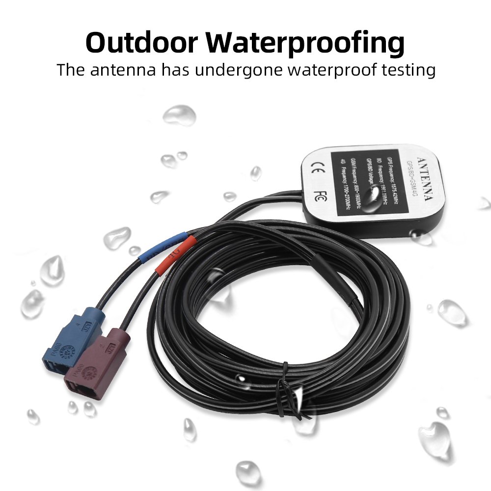 Good Price Car Radio 4G Fakra GPS Antenna Blue & Purple Connector Assembly 1575.42MHZ 3m Cable Length