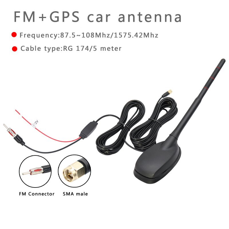 High quality Multi-functional vehicle antenna AM+DAB combination GPS FM car antenna