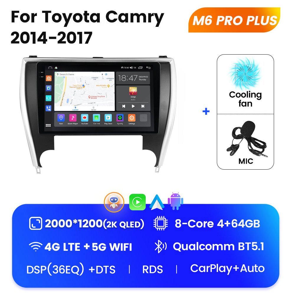 Wholesale Multimedia Car Mp5 for Toyota Camry 2014-2017 GPS BT Car Multimedia Player Fm Car Radio