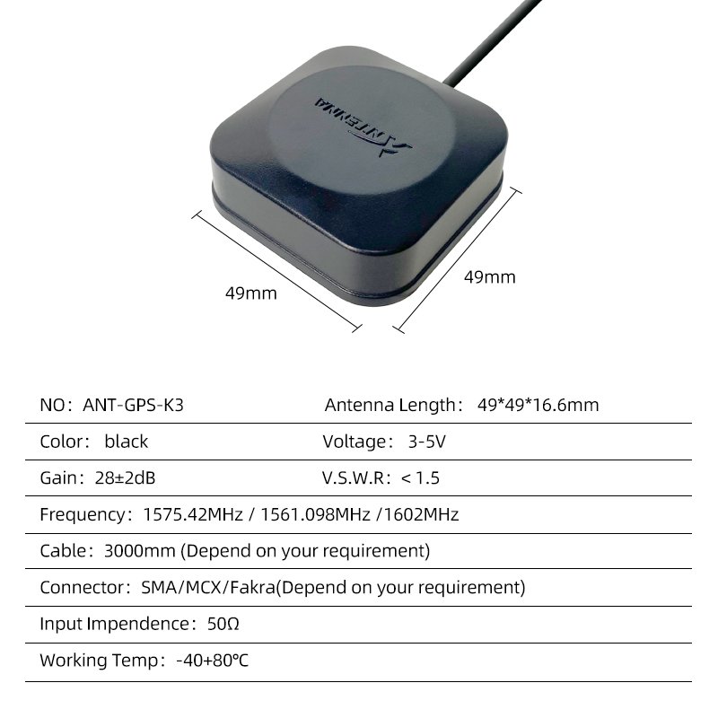 Vehicle Waterproof Active GPS Navigation Antenna with Fakra Connector for Car Stereo GPS Navigation System