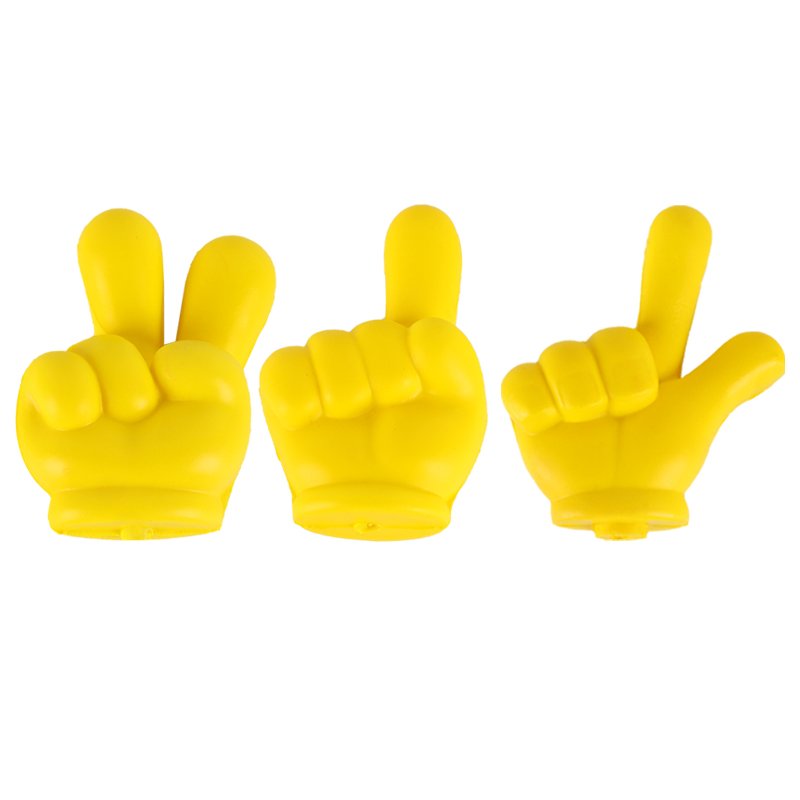 V Topper Ball EVA Foam Car Styling Roof Ornament Finger Yellow Antenna