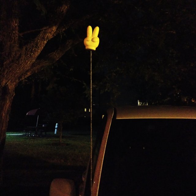 V Topper Ball EVA Foam Car Styling Roof Ornament Finger Yellow Antenna