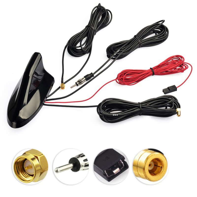 2025 new car Roof Shark Fin Amplified Antenna AM/FM+DAB Digital Radio Combined Antenna