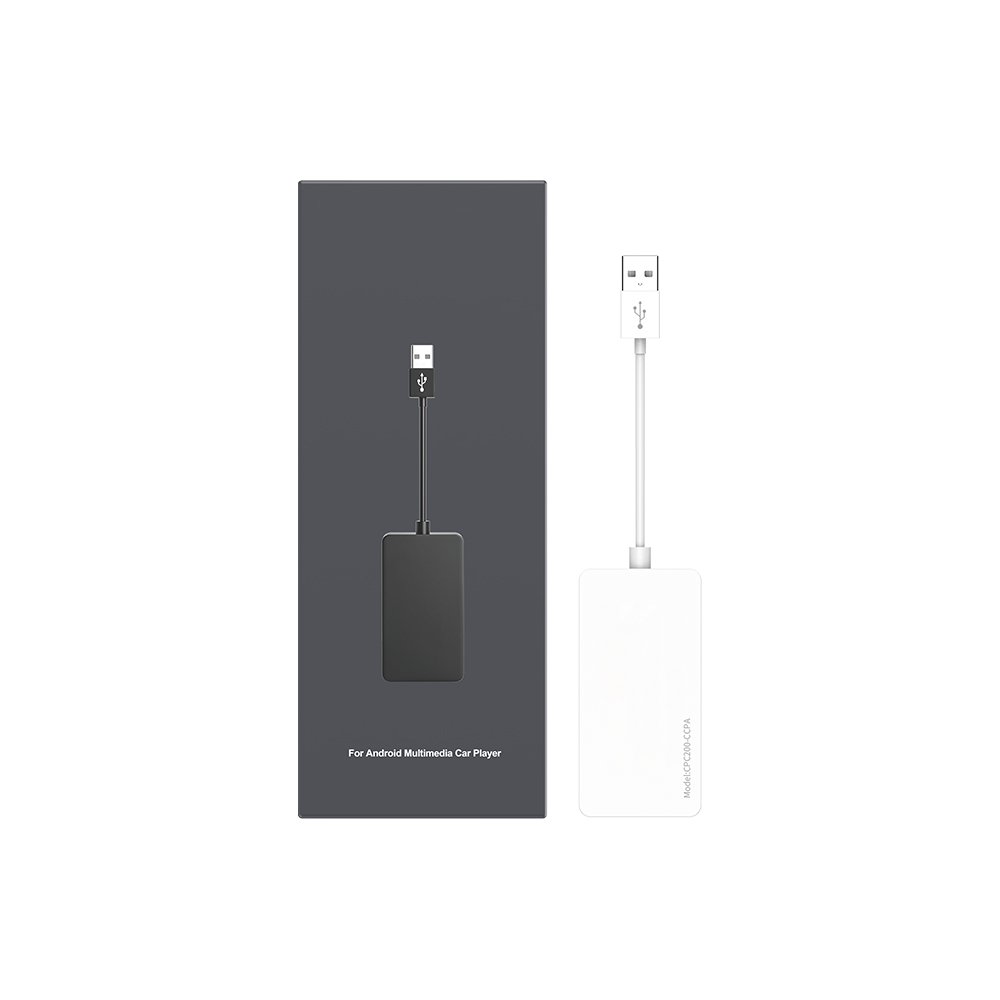 USB Wireless Carplay/Android Auto Dongle for Android Car Radio Screen Mirror Plud and Play White