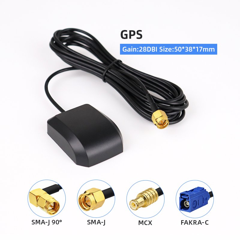 Compact Ceramic GPS Antenna with Dual Frequency Active Amplifier for Enhanced Precision Reception SMA Connector Waterproof