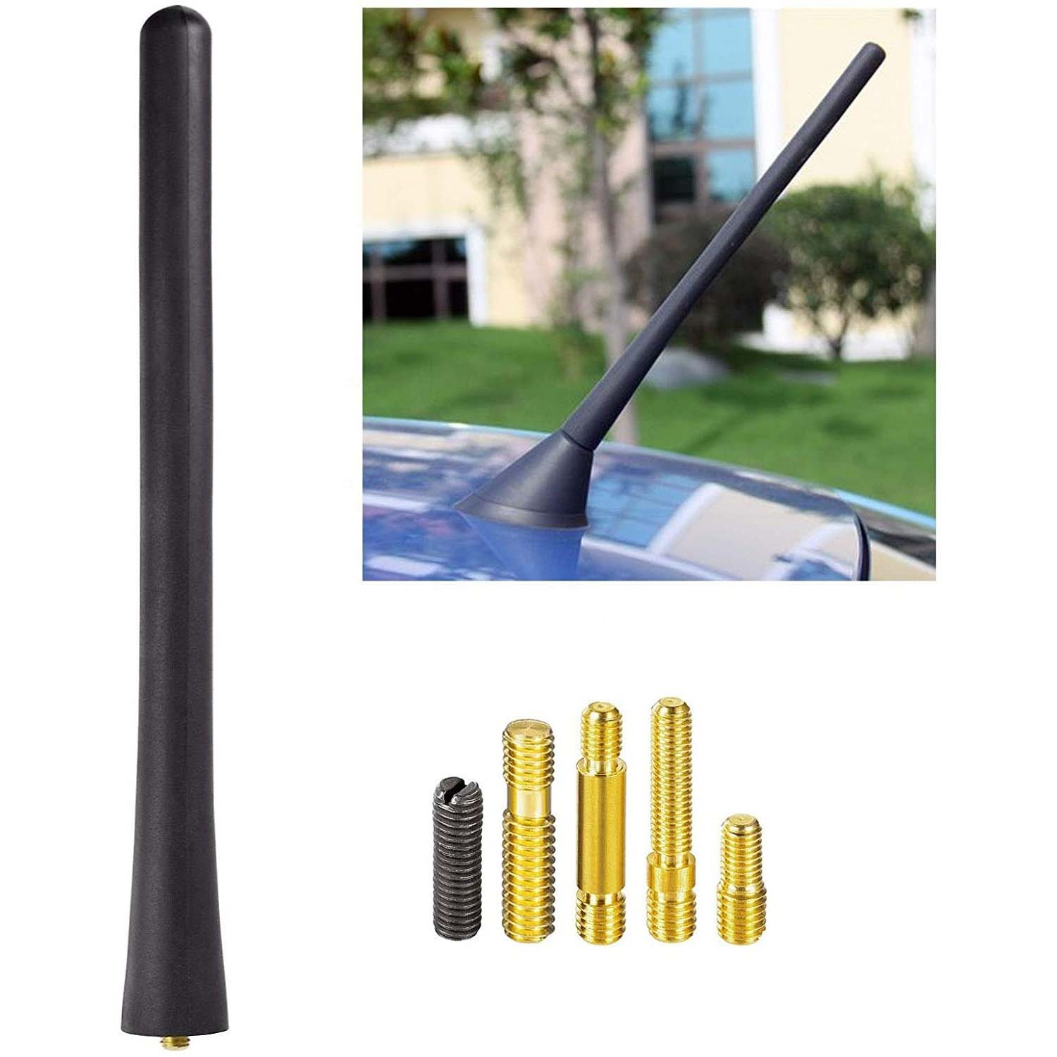 Black 4" Antenna Car Replacement Antenna Vehicle Roof FM Radio Antennas For Chevy Silverado & GMC Sierra Denali