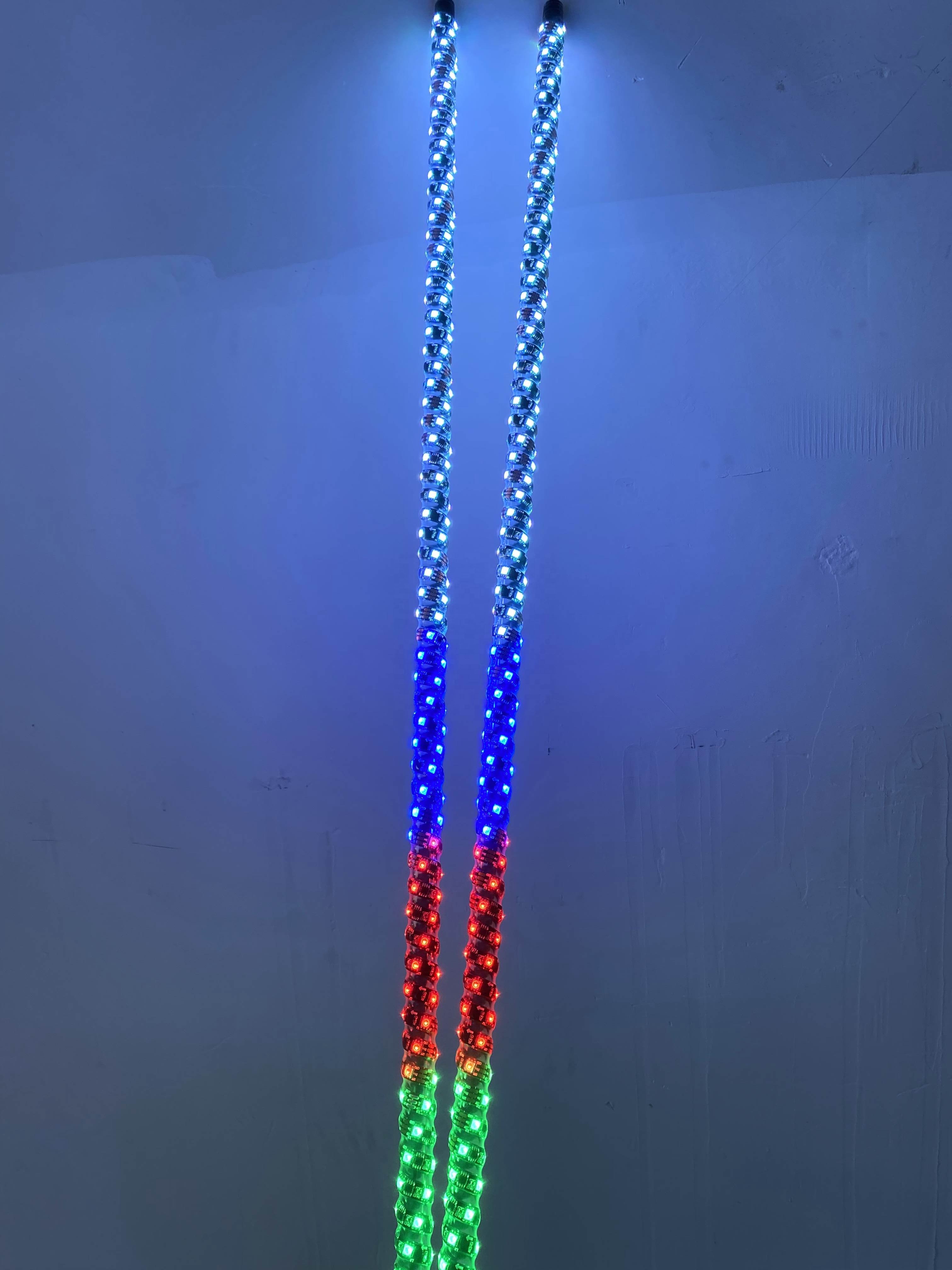 Fashionable LED Chasing Colors Whip Antenna Flag for ATV/UTV/Truck/Polaris RZR - WD WHIP Model