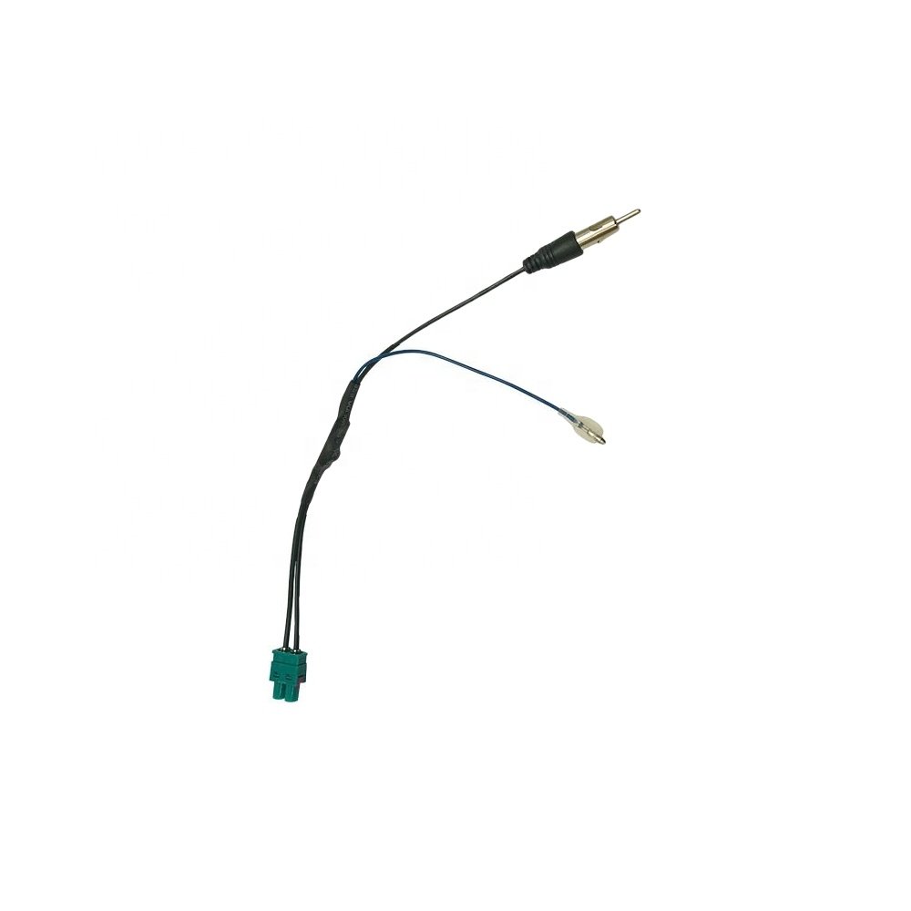 (EU Stock) Podofo Dual Fakra Connection Radio Antenna Adapter Converter Cable with Amplifier Radio Transfer