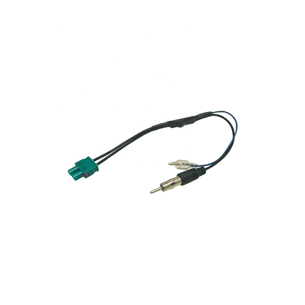 (EU Stock) Podofo Dual Fakra Connection Radio Antenna Adapter Converter Cable with Amplifier Radio Transfer