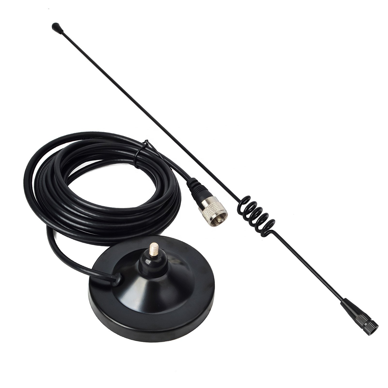 HYS Dual band Mobile 2m/70cm VHF/UHF Ham Radio 136-174&400-470Mhz Magnet Base Antenna with Magnetic Base