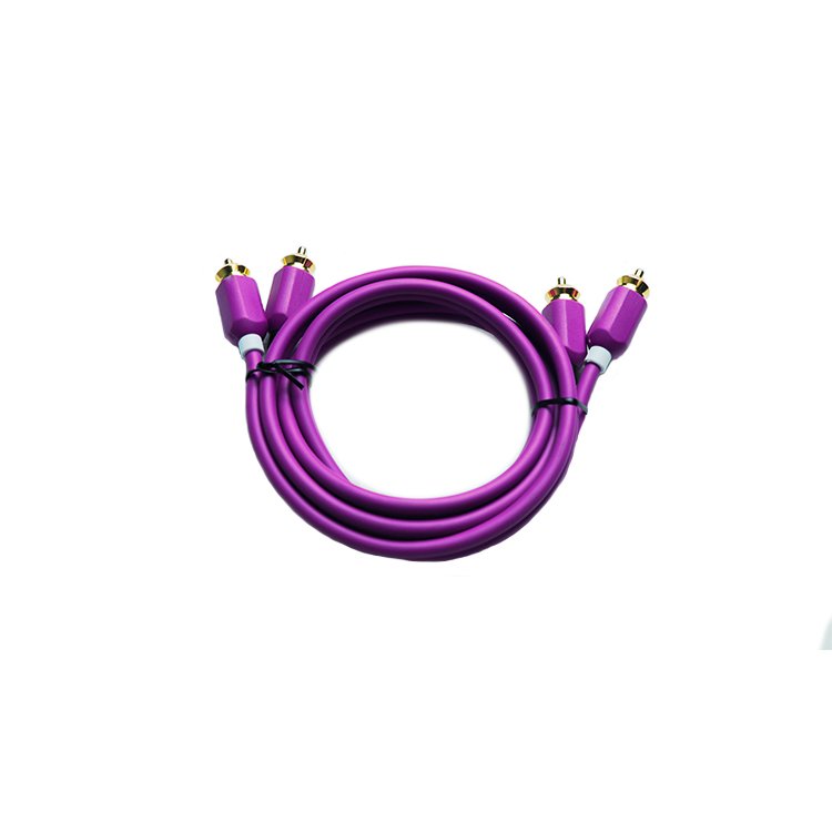 1m Pure Copper High Performance Speaker AUX Connector Wire Cable 2R-2R Car Audio 3.5 Male to Male Plug RCA Cable