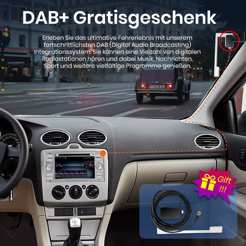 Junsun OEM Car Radio DAB+ Amplified Antenna Adapter for Car Stereo Android Car Accessories DAB+ Digital Signal Receiver