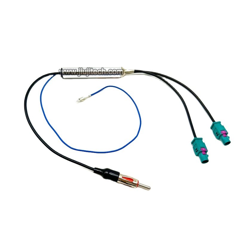 Dual Fakra-s Adapter Antenna AM FM Audio Radio Signal Amplifier RF Antenna Aerial For VWs Audis Car