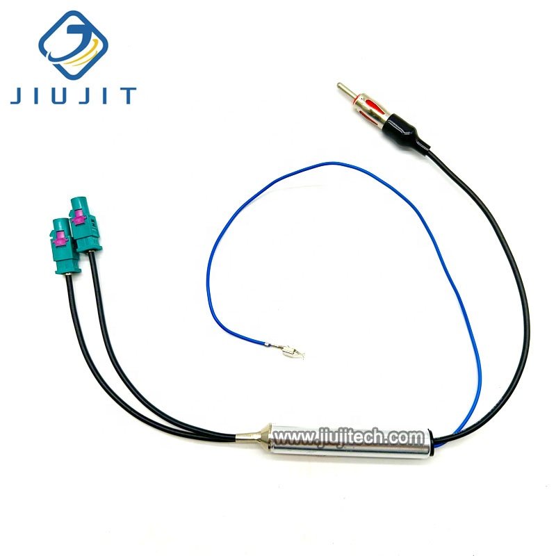 Dual Fakra-s Adapter Antenna AM FM Audio Radio Signal Amplifier RF Antenna Aerial For VWs Audis Car