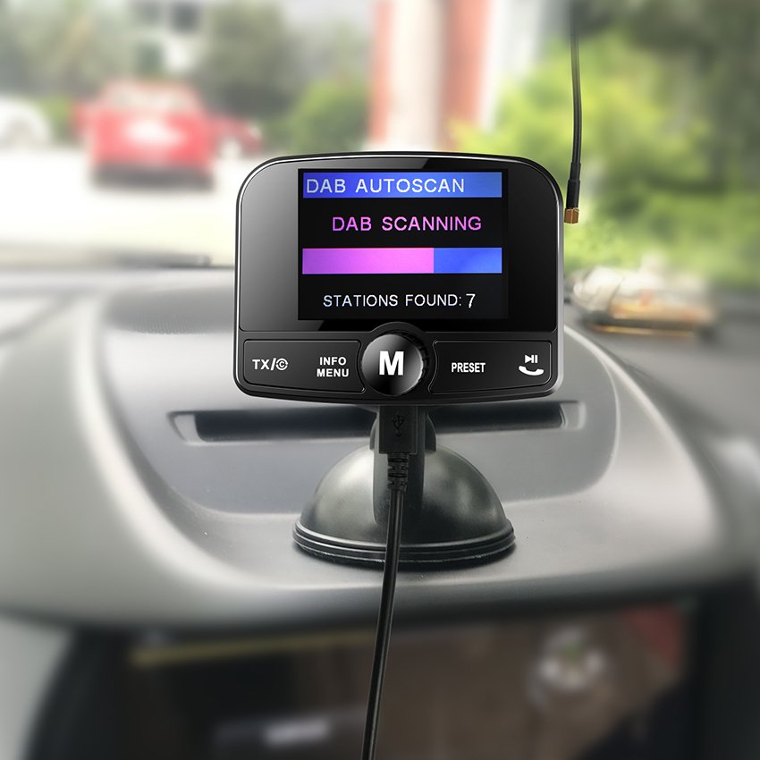 Car Radio Hands Free Calling Car Stereo Auto DAB FM Universal in Car Adaptor DAB DAB+ Digital Radio With FM + Antenna