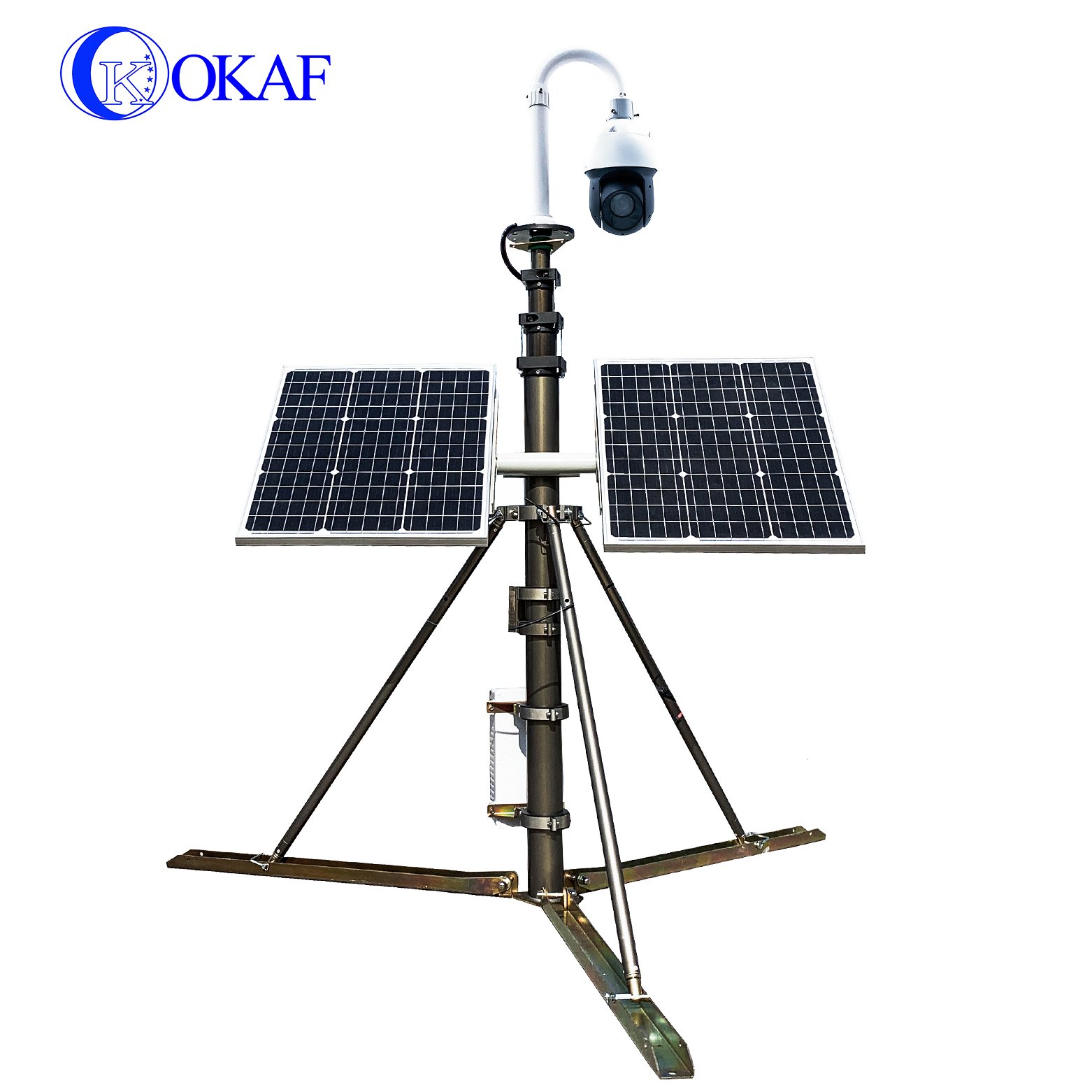 8m 10m 12m Security Camera Pole Lightning Rod Radio Antenna Tower Mast Manual Hand Winch Aluminum Telescopic Mast