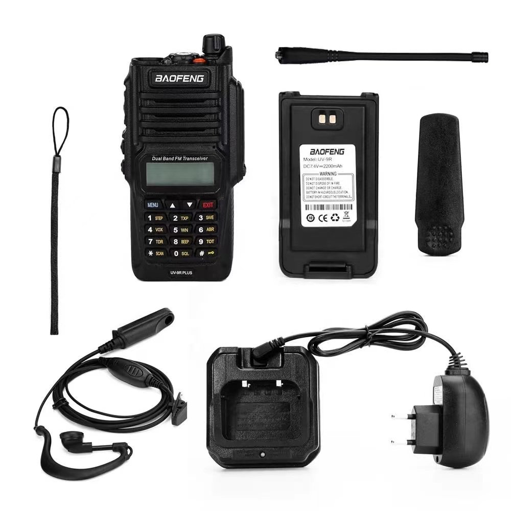 BF-UV9R Uv-9r Plus Walkie Talkie 2-Way Dual Band 8W IP67 Waterproof 10KM Ham Poc Radio Antenna Boefeng Ip67 Waki Taki Walkie