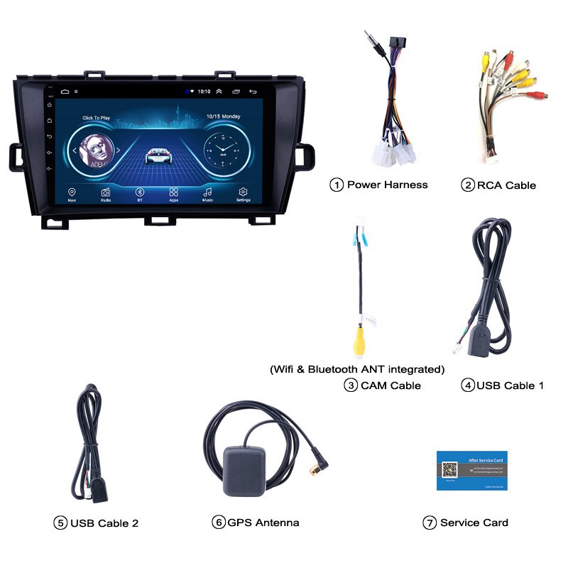Android 10 for Toyota Prius 2009 2010 2011 2012 2013 Multimedia Stereo Car DVD Player Navigation GPS Radio(dc3cf950)