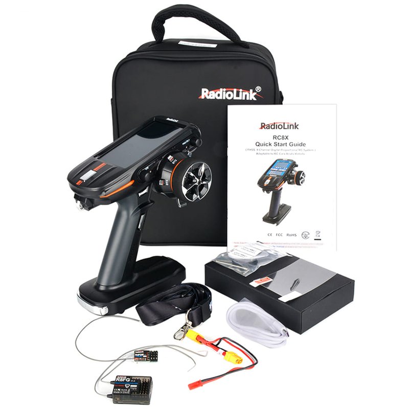 Wholesale RadioLink Transmitter RC8X 8 Channels with Full Color IPS Touch Screen TBS Crossfire RC Radio for RC Truck/Car/Boat