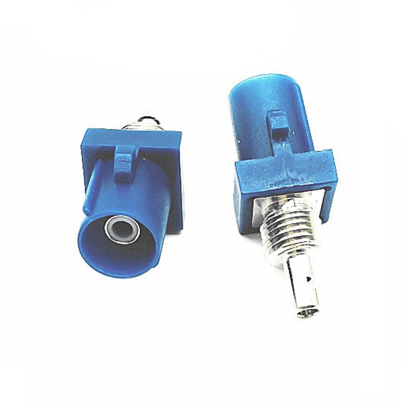 Straight Crimp Type Plug Male Blue Color C Code Fakra Smb Connectors for Car Gps Antenna