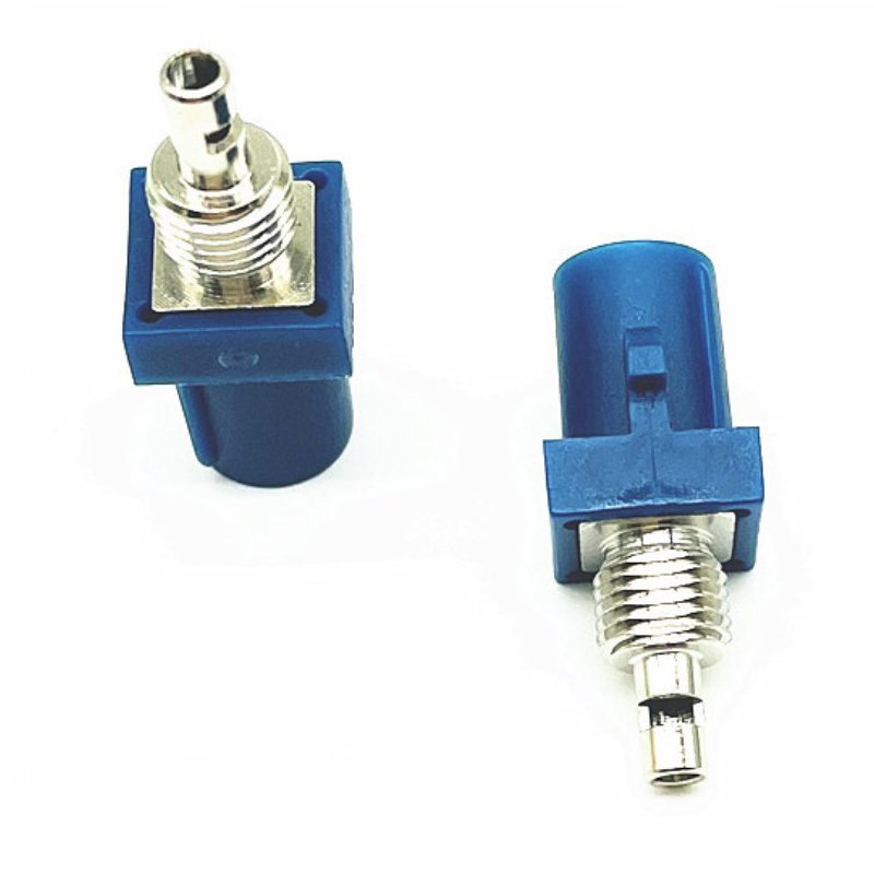 Straight Crimp Type Plug Male Blue Color C Code Fakra Smb Connectors for Car Gps Antenna