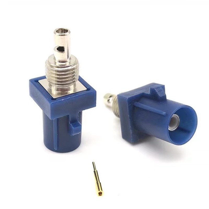 Straight Crimp Type Plug Male Blue Color C Code Fakra Smb Connectors for Car Gps Antenna