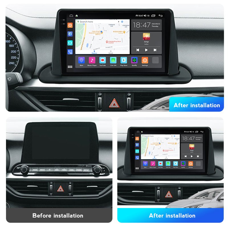 MEKEDE M6 PRO Android 12 QLED Car Multimedia Audio System for 1 DIN KIA Cerato 4 2018 2021 Kenwood Car Audio System