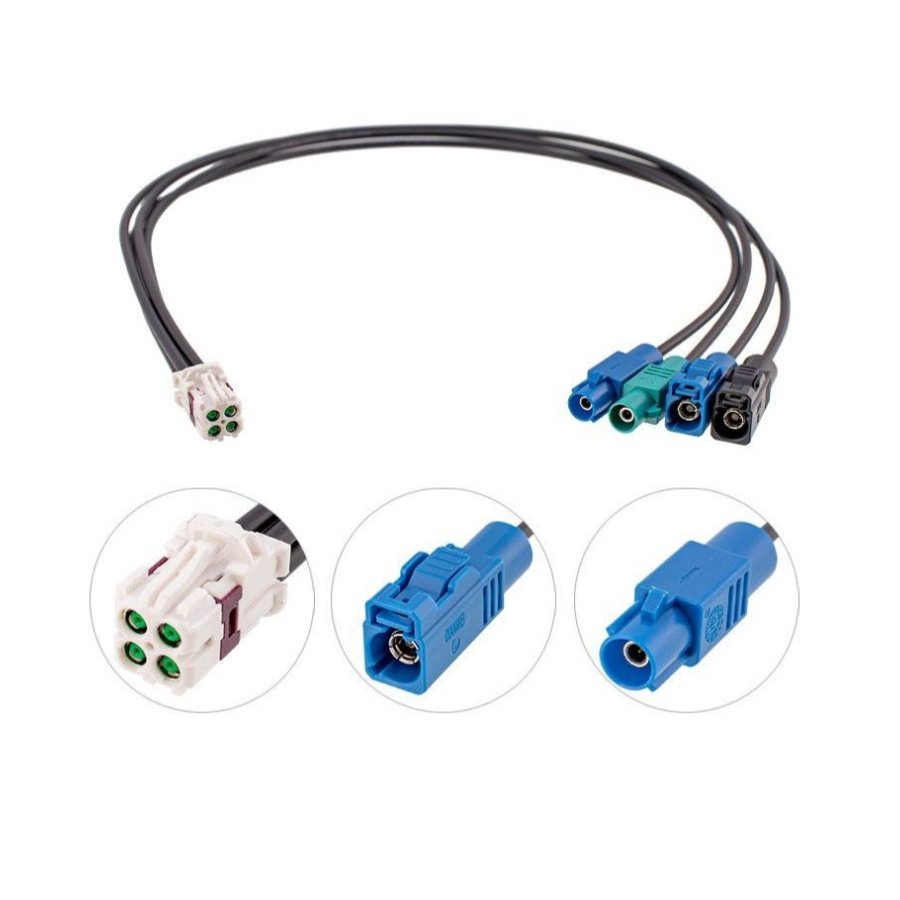 OEM ODM Fakra Extension Cable GMSL2 4 in 1 Mini Fakra for Car Camera Male Female