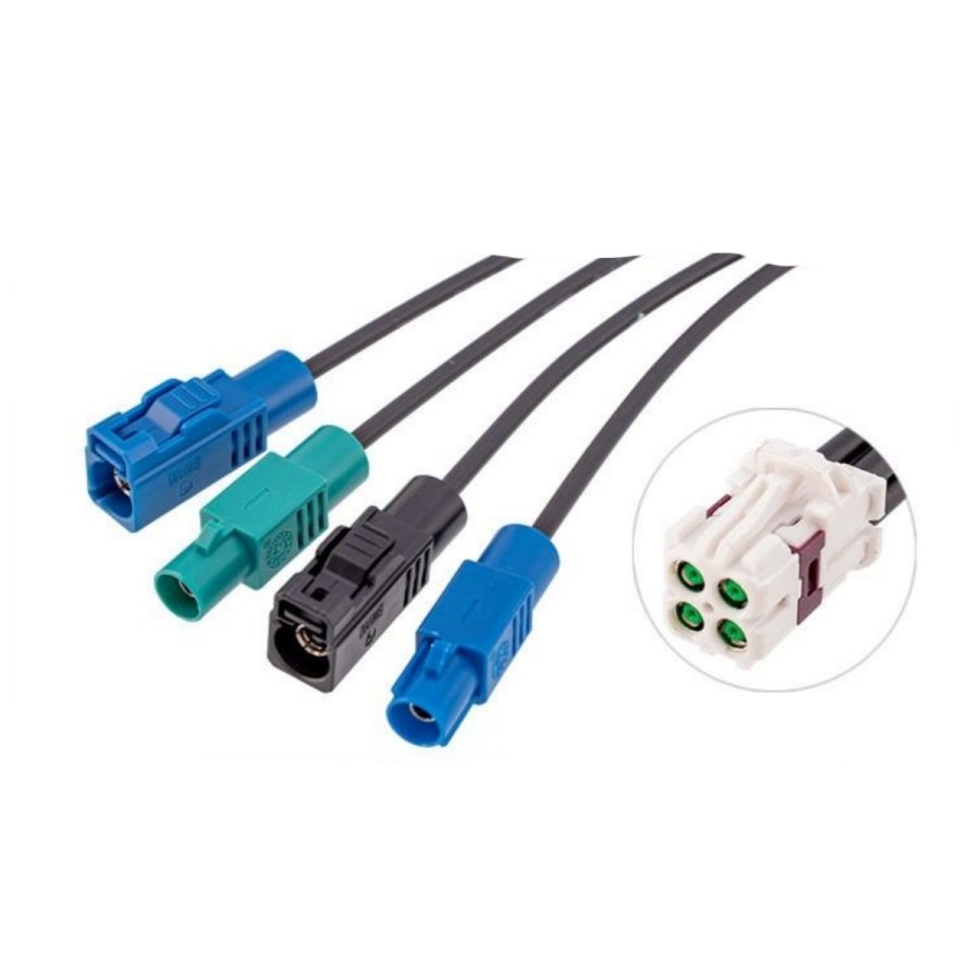 OEM ODM Fakra Extension Cable GMSL2 4 in 1 Mini Fakra for Car Camera Male Female