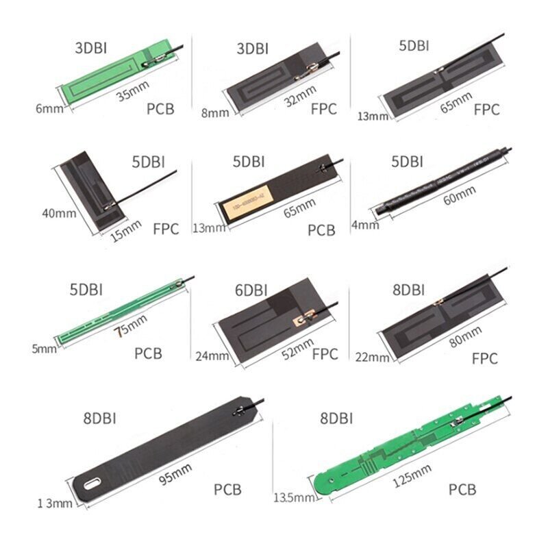 2.4Ghz 4G 5G WIFI built-in antenna FPC PCB 5dBi 8dBi IPX connector welding PCB antenna