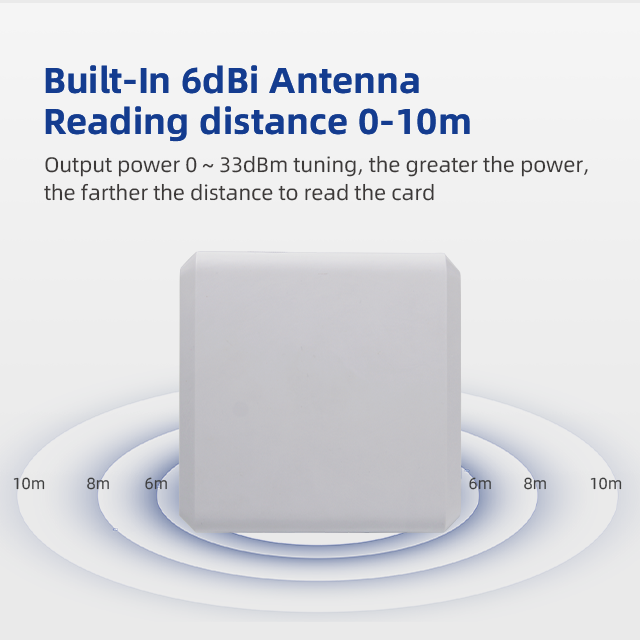 Professional Manufacture Car Parking System 6-10M Reading Range UHF Integrated Card Reader 6dbi UHF RFID Antenna
