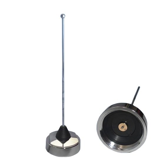 1Set NMO car antenna VHF or UHF frequency with cutting chart 631 stainless steel whip and Matching 60mm NMO magnetic base