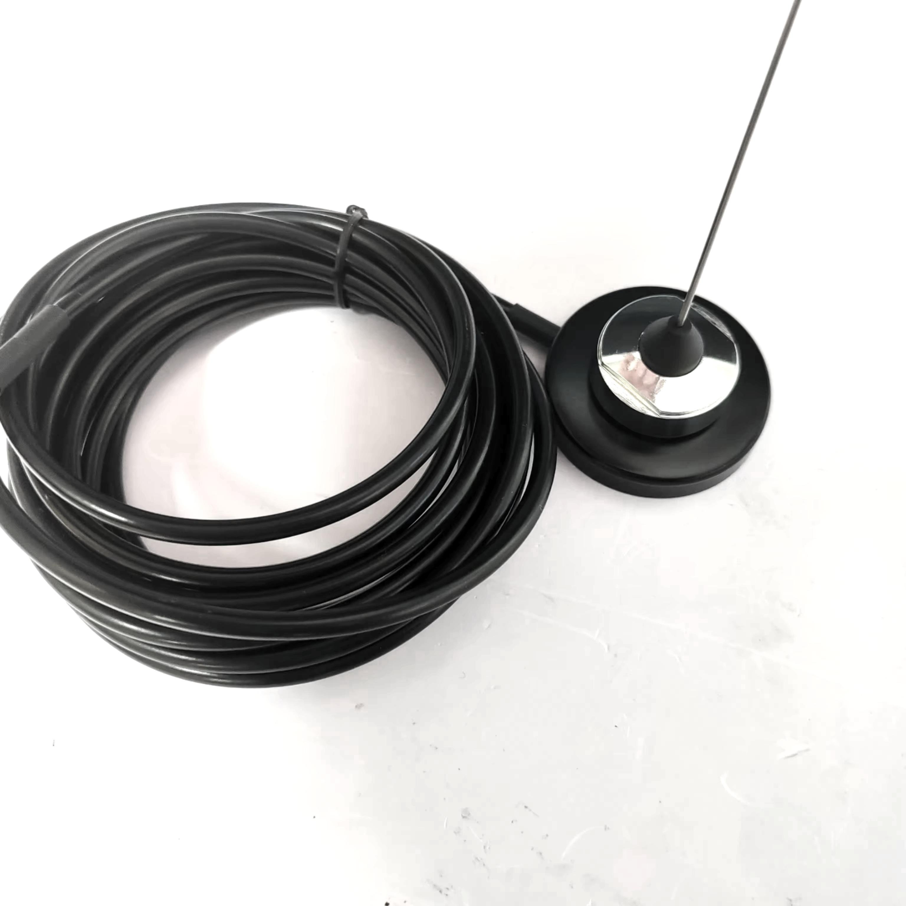 1Set NMO car antenna VHF or UHF frequency with cutting chart 631 stainless steel whip and Matching 60mm NMO magnetic base