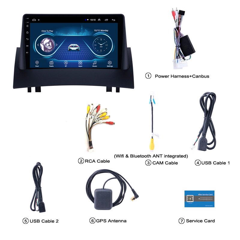 Car Radio 9 Inch for Renault Megane 2 2004 2005-2008 Android 10 Car Multimedia Player GPS Navigation(d6d92cdd)