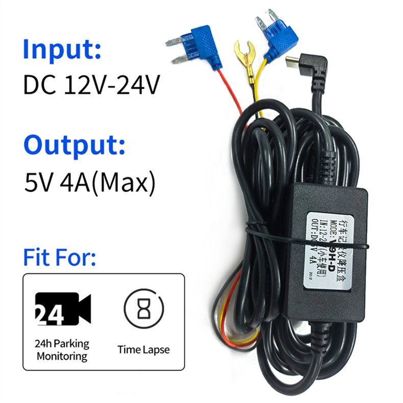Fine Design Custom logo Buck Line 24h Monitoring Low MOQ FM Rearview Mirror Video Recorder