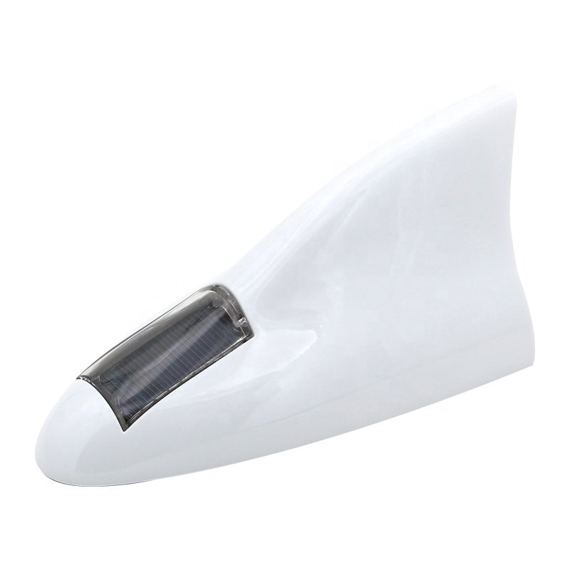 Solar Shark Fin Antenna LED Light Antennas Remote Control Roof Tail Flashing Warning Lights for Cars Accessories OEM D10C
