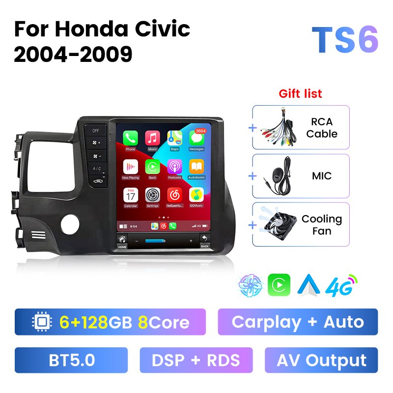 Mekede TS Series Android Car Stereo Touch Screen for Honda Civic 2004-2009_2 Car Gps Navigation Wireless