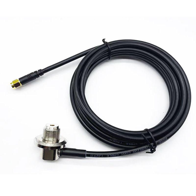 SYV50-3 SMA Male to UHF Female Connector Signal Cable SMA Male to UHF Coaxial Cable Shielded Cable for Car Walkie-Talkies