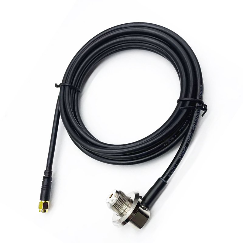 SYV50-3 SMA Male to UHF Female Connector Signal Cable SMA Male to UHF Coaxial Cable Shielded Cable for Car Walkie-Talkies
