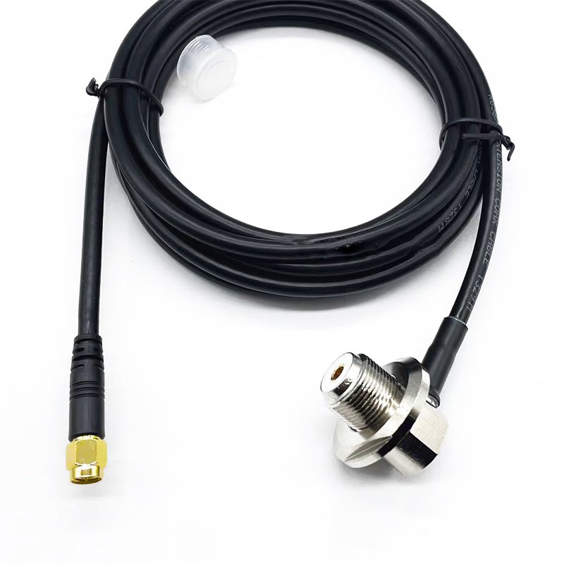 SYV50-3 SMA Male to UHF Female Connector Signal Cable SMA Male to UHF Coaxial Cable Shielded Cable for Car Walkie-Talkies
