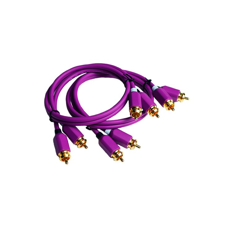 0.5m High Performance Speaker AUX Connector Wire Cable 2R-2R Car Audio 3.5 Male to Male Plug RCA Cable