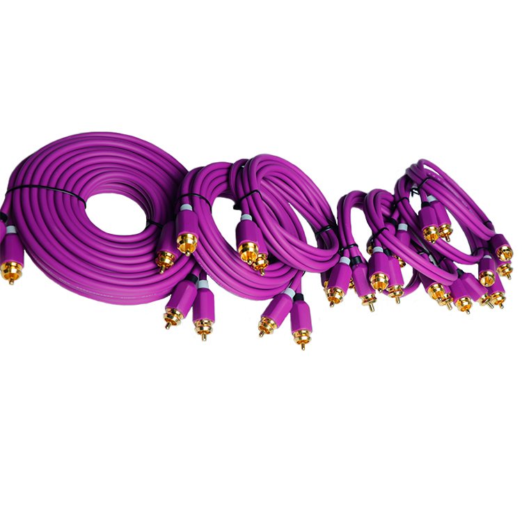 0.5m High Performance Speaker AUX Connector Wire Cable 2R-2R Car Audio 3.5 Male to Male Plug RCA Cable