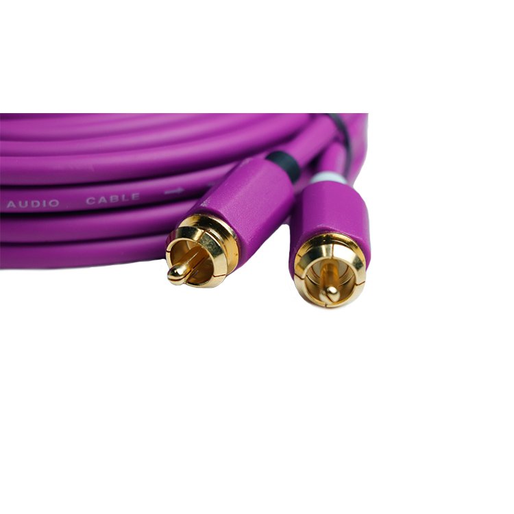 0.5m High Performance Speaker AUX Connector Wire Cable 2R-2R Car Audio 3.5 Male to Male Plug RCA Cable