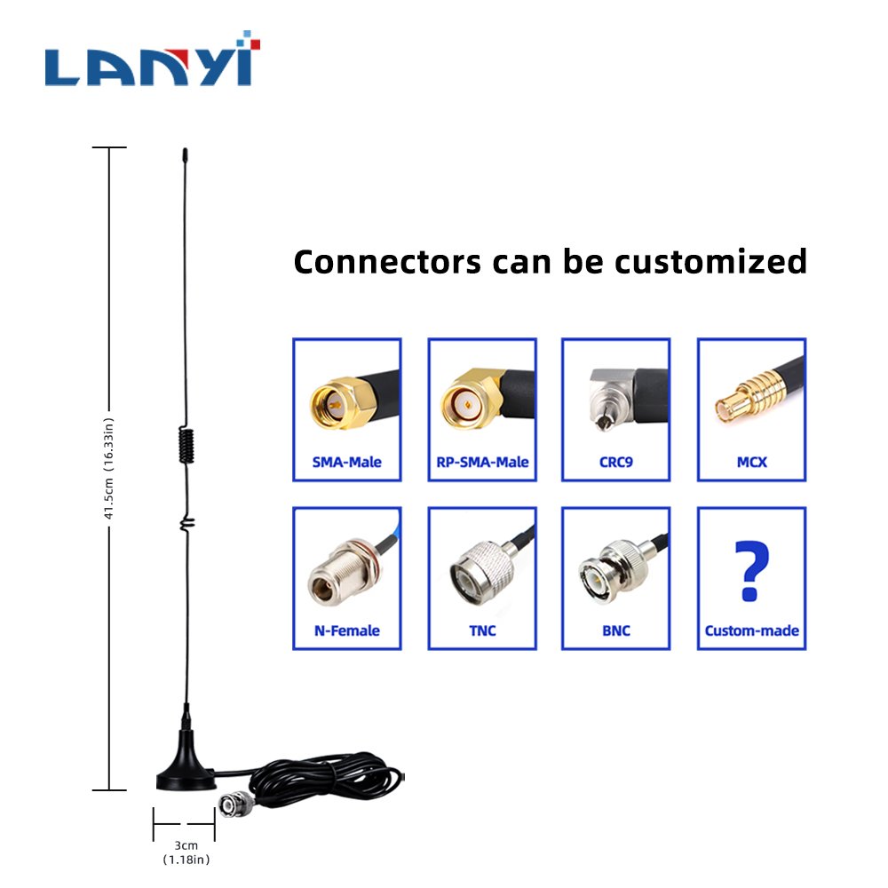 UT-106UV Radio Handstand Antenna VHF 136-174MHz UHF 400-470 Two Way Ham FM Vehicle-mounted Suction Cup With BNC Male